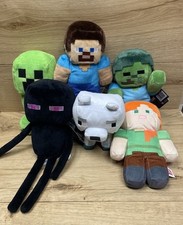 Minecraft Mojang Mattel Stuffed Plush soft toys x 6 Creeper Fox Alex Enderman
