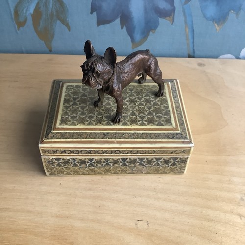 Bronze french bulldog - bronze, figure
