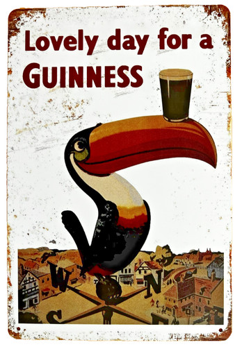 Guinness toucan tin - guinness, sign