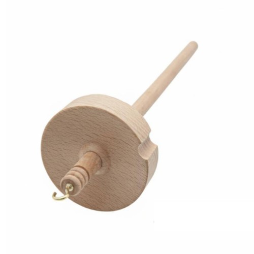 Wooden drop spindle - wooden, natural