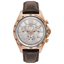 ROTARY Les Originales Gold GS90073/06 Watch Quartz Men's Chronograph NEW NO BOX