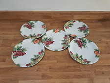 SET OF 5 ROYAL DOULTON EVERYDAY VINTAGE GRAPE 21.5cm  Dessert / Salad PLATES