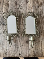 Vintage Pair Of Metal Sconces