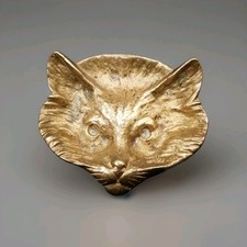 Old Vintage Solid Brass Footed