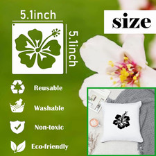 Hibiscus Leaf Stencils Flower
