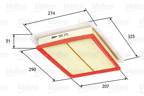 Valeo 585175 air - valeo-oe, filter