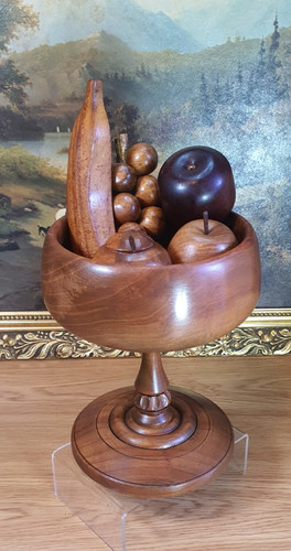 Vintage wood bowl - bowl, turned