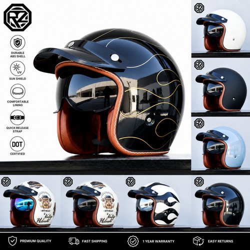 Dot retro open face half - retro,