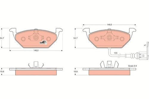 Front brake pad - brake,