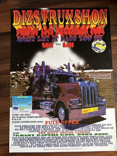Diztruxshon rave flyer a4 - diztruxshon,