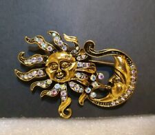 Celestial Brooch Pin Moon &