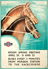 VINTAGE POSTER Epsom Derby