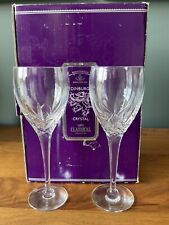 VINTAGE Set 2 EDINBURGH CRYSTAL SKYE Wine Glasses 18 Cm Boxed STAMPED ON BASE