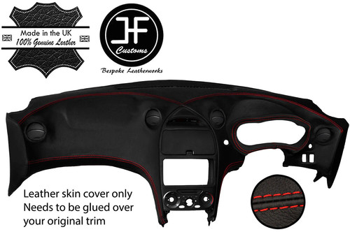Red stitch dash dashboard - red, real