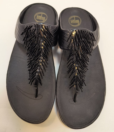 Fitflop cha black patent - cha,