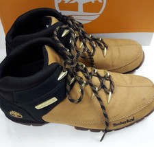 Timberland Euro Sprint Mid Hiker size 10 wheat/tan & black boots. CG S51