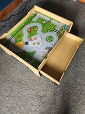 Wooden train table with - with, track