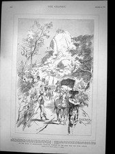 Original Old Antique Print Transport Waggons Road River Umsawe Mashonaland 1896