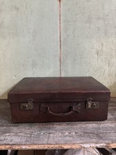 Antique leather suitcase - antique,