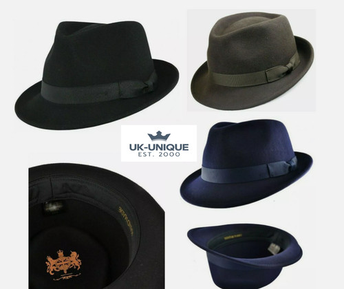 Elegant 100 wool trilby - trilby, hat