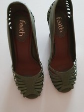 Faith Wedges High Heel Green