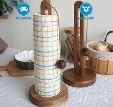 Wooden Kitchen Roll Holder Free Standing, Wood Paper Towel