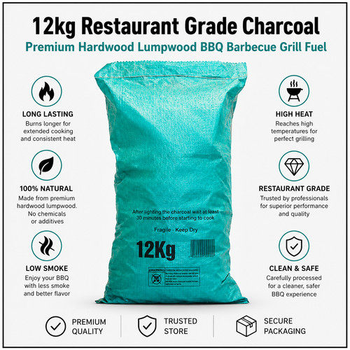 12kg restaurant grade charcoal - 12kg,