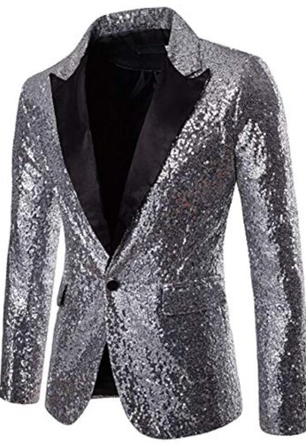Men shiny sequins suit - men's,