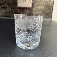 Royal Brierley Crystal Honeysuckle 3 7/16” Tall Tumbler Glass Rare