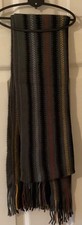 MATALAN Men's Accessories Grey,Yellow & Rust Striped Scarf One Size - BNWT