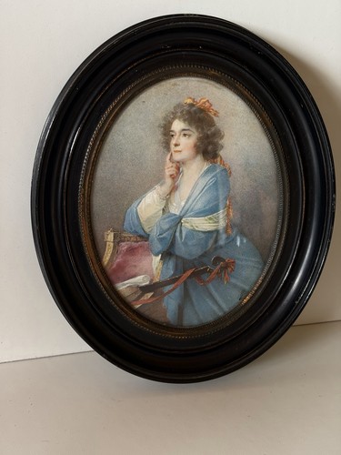 Victorian ebonised oval - victorian,