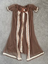 Vintage 1960s Brown Peignoir