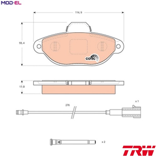 Brake pad set disc - brake,