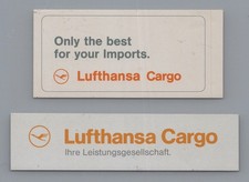 Lufthansa Cargo Airline Sticker x 2 Label Vintage Original Freight Germany
