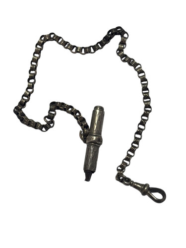 Antique sterling silver fob - antique,