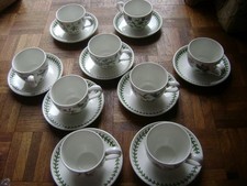 PORTMEIRION tea coffee set 9 CUPS SAUCER THE BOTANIC GARDEN SUSAN WILLIAMS ELLIS