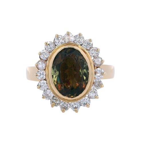 18k yellow gold ring with - yellow,