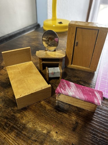Set vintage dolls house dol - of,