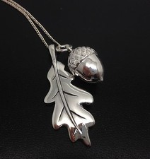 oak leaf acorn necklace Solid