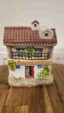 Vintage Mini Hand-Painted Spanish Village Home Wall Hanging Clay Tile