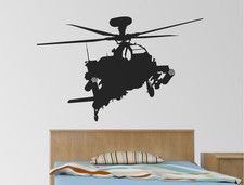 Apache helicopter wall sticker