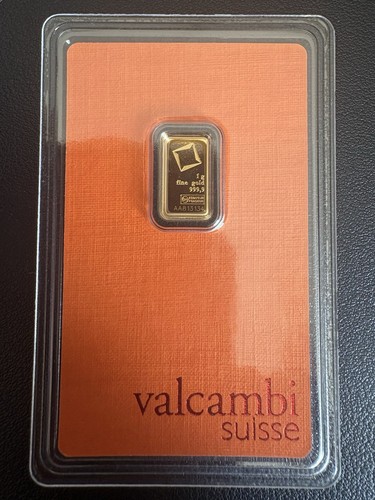 Valcambi gold bar - gold, 1g