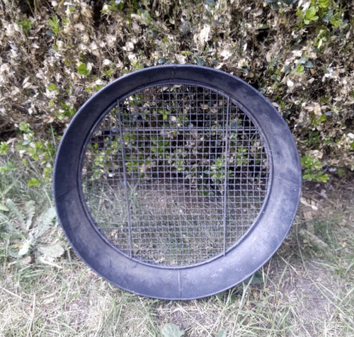 Vintage metal soil riddle