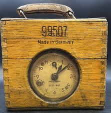 Pigeon Clock In Wooden Box With Dial Easy-Way Vintage