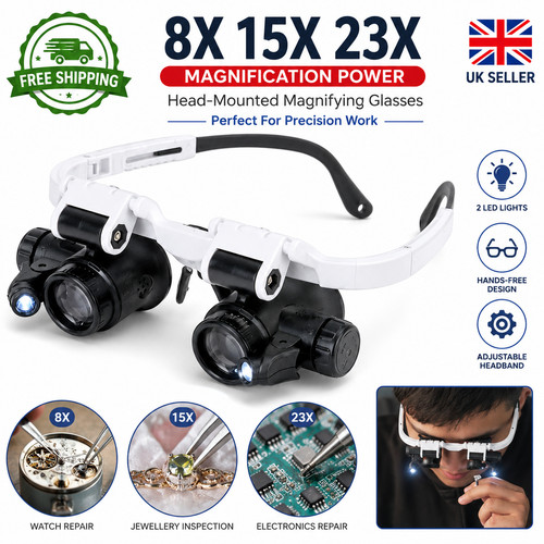 Head magnifier glasses led - magnifier,