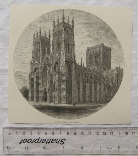 Vintage engraving york - engraving:,