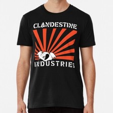 Clandestine Industries White Text Size S to 5XL Made in the USA T-Shirt