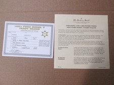 Danbury Mint Paperwork 1920's