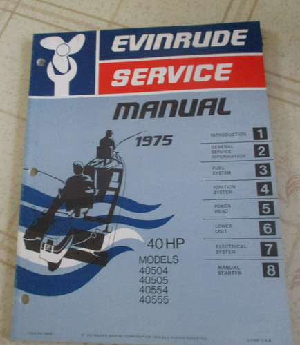1975 evinrude 40504 - 40, hp