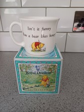 Boxed Vintage Royal Doulton Disney China Mug Winnie The Pooh 'Isn’t It Funny'